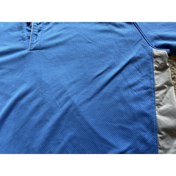 Nike Golf Men's Size XXL Blue Gray Textured Short Sleeve Polo Shirt - Picture 2 of 5